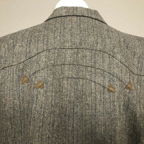 Vintage Mens Western Pioneer Wear Cowboy Blazer Wool Blend Arrow Design … - Picture 3 of 7